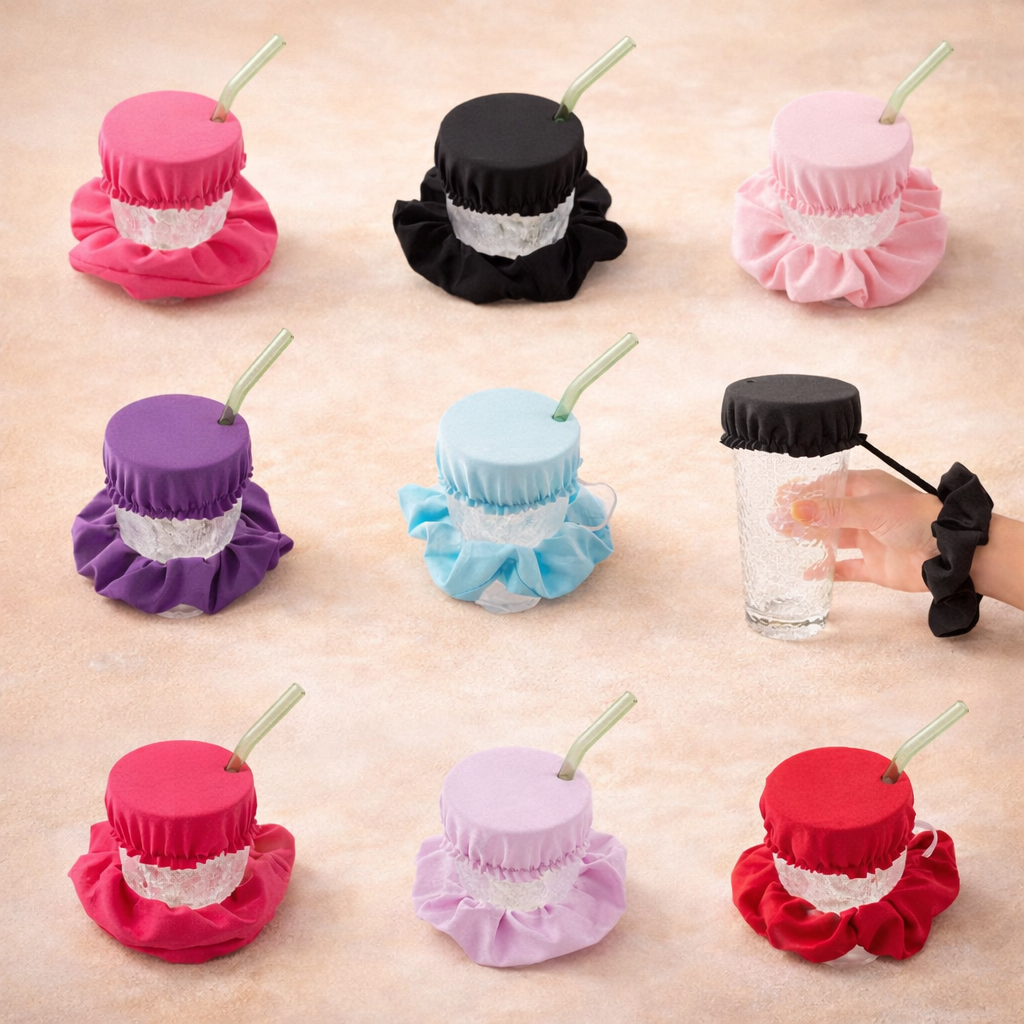 SipAngel - Scrunchie Armband mit integriertem Drink-Schutz